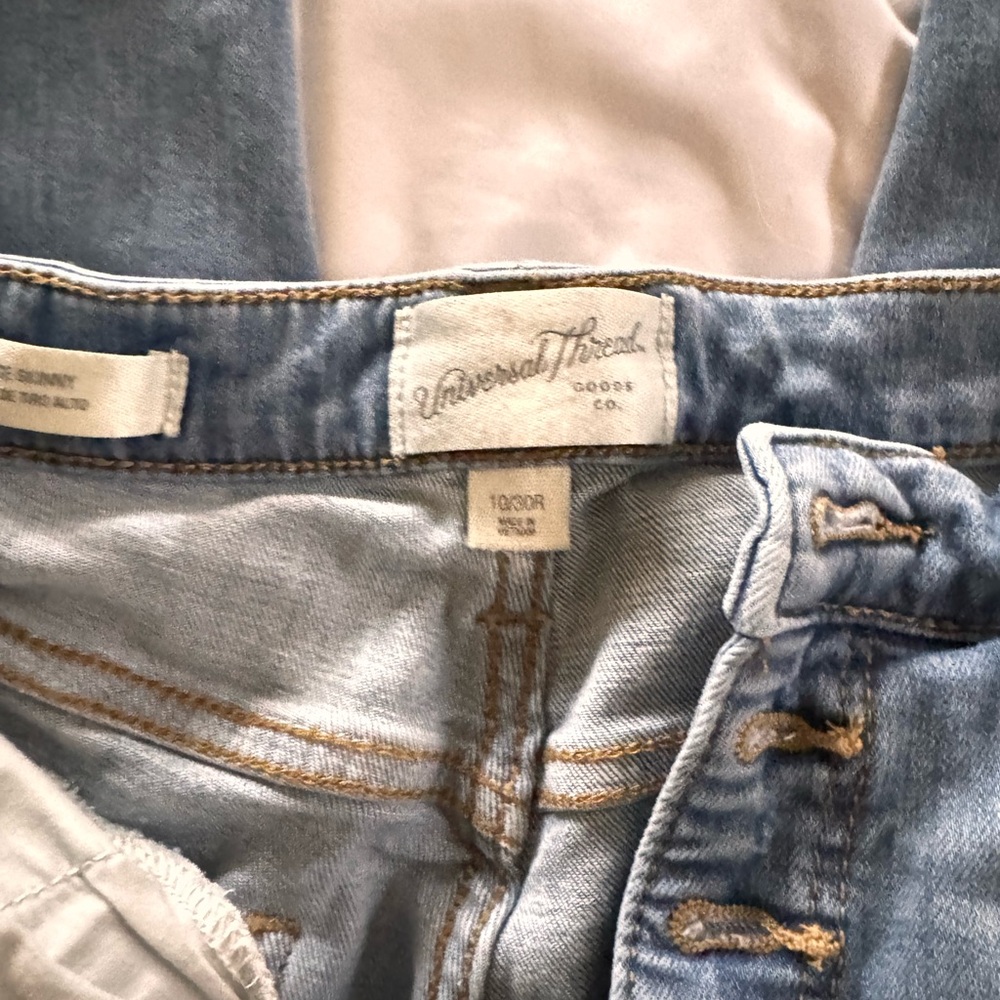 Universal Thread Denim Button Fly High Rise Skinn… - image 4